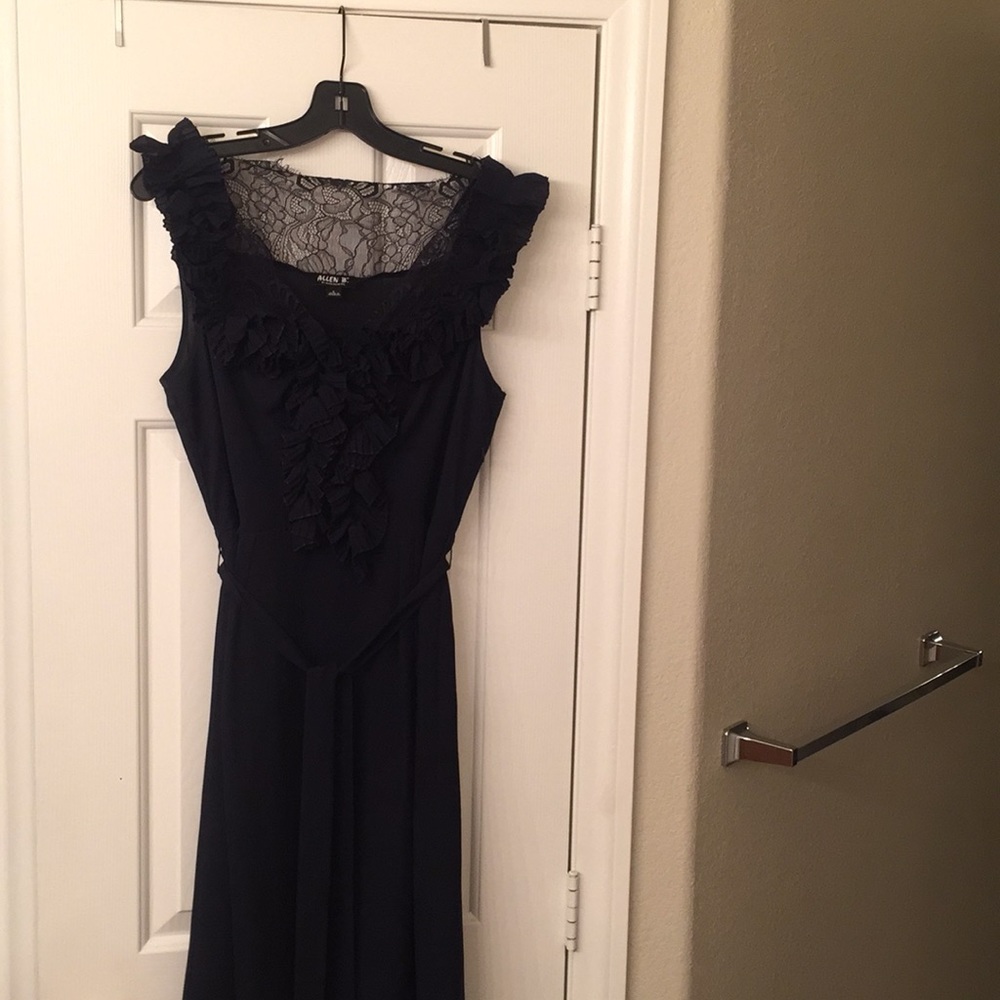 Allen B dress w/lace and ruffle embellishments